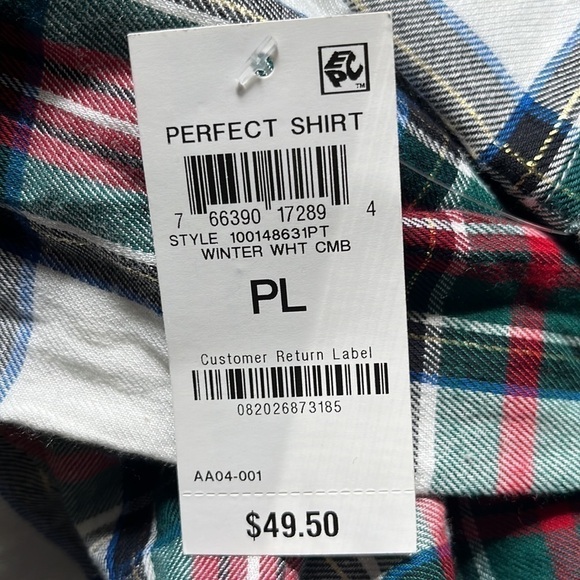 Women's Cotton Plaid Button-Front
Shirt - Picture 6 of 9